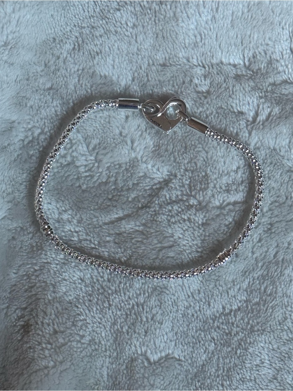 Pandora silver heart clasp bracelet